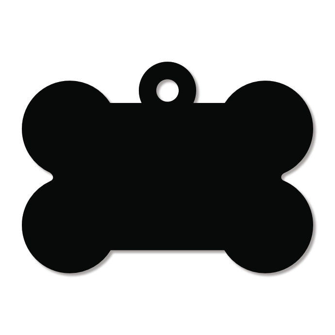 Solid Black Pet ID Tag