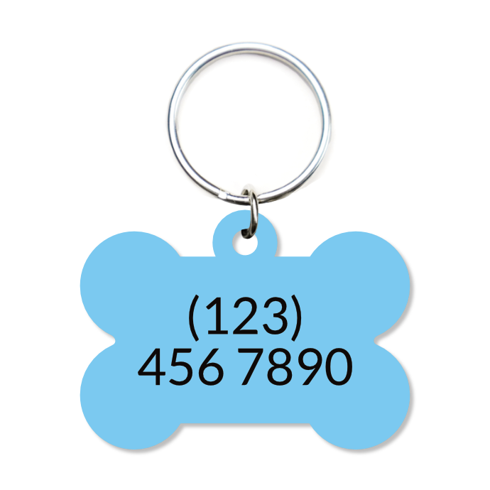 Camo Pet ID Tag - Blue