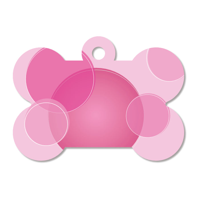 Bubbles Pet ID Tag - Pink