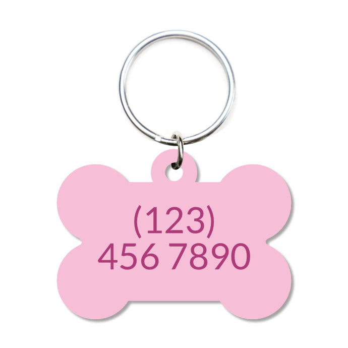 Flower Pet ID Tag - Pink