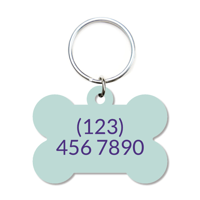 Flower Pet ID Tag - Purple