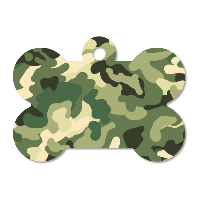 Camo Pet ID Tag - Green