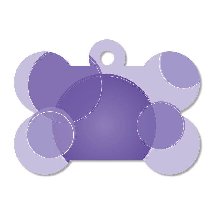 Bubbles Pet ID Tag - Violet