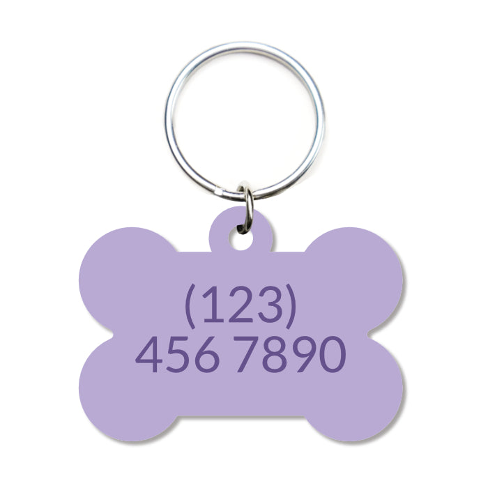 Solid Lavender Pet ID Tag