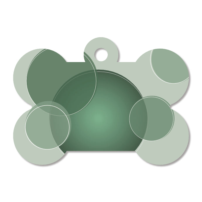 Bubbles Pet ID Tag - Olive