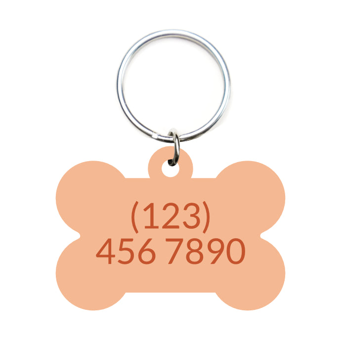 Marble Pet ID Tag - Orange Splice