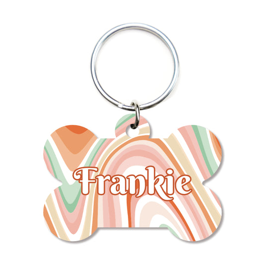 Marble Pet ID Tag - Orange Splice