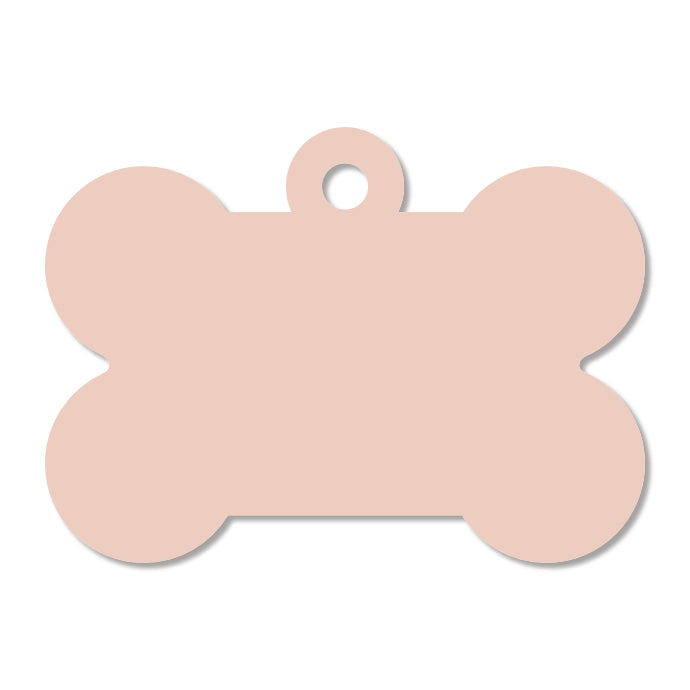 Solid Peach Pet ID Tag