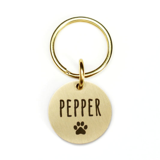 Microchipped Dog Tag in Brass - Kyleemae Designs – KyleeMae Designs