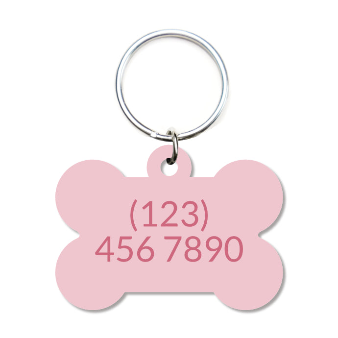 Solid Pink Pet ID Tag